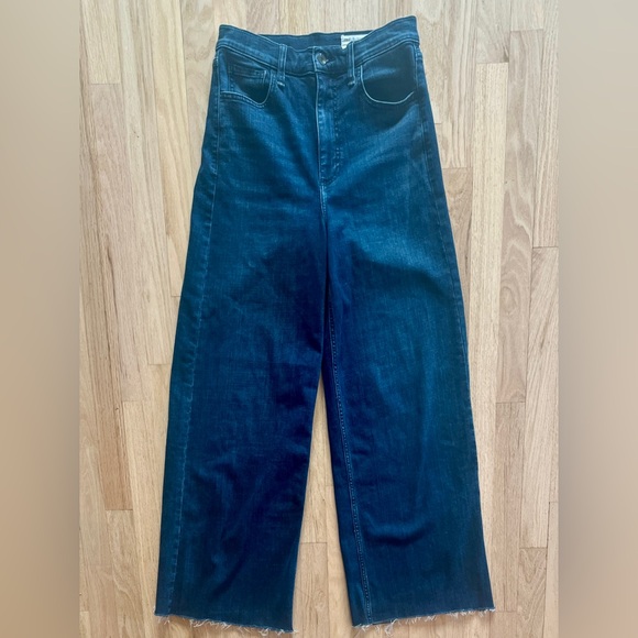 Rag & Bone Serena High Waist Wide Leg Jeans, Dark Wash, Size 27 - Picture 3 of 10